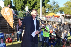 AFL NSW/ACT CEO Sam Graham at the announcement of the St Lukes Oval redevelopment