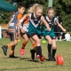 girls playing AFL with Drummoyne Power